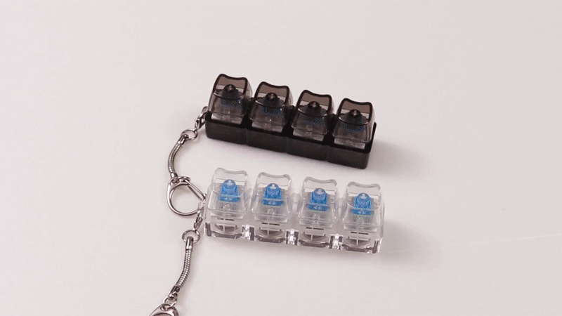 Clixie fidget keychain LED animation gif